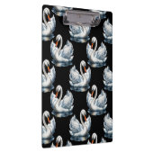 Swan Birds Muster Design Klemmbrett (Rechts)