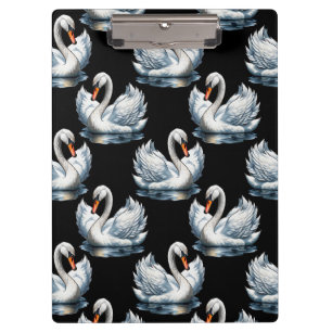 Swan Birds Muster Design Klemmbrett