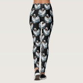 Swan Birds Muster Design Leggings (Rückseite)