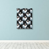 Swan Birds Muster Design Leinwanddruck (Insitu (Holzboden))