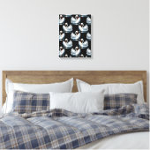 Swan Birds Muster Design Leinwanddruck (Insitu (Schlafzimmer))