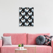 Swan Birds Muster Design Leinwanddruck (Insitu (Wohnzimmer))