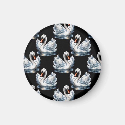 Swan Birds Muster Design Magnet (Vorne)