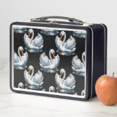 Swan Birds Muster Design Metall Brotdose (Beispiel)
