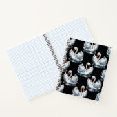 Swan Birds Muster Design Notizblock (Innenseite)