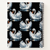 Swan Birds Muster Design Notizblock (Rückseite)