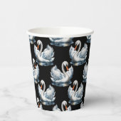 Swan Birds Muster Design Pappbecher (Links)