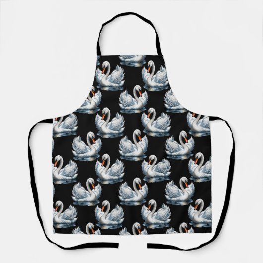 Swan Birds Muster Design Schürze (Vorderseite)