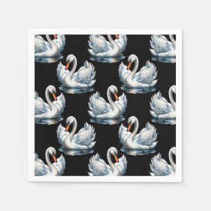 Swan Birds Muster Design Serviette