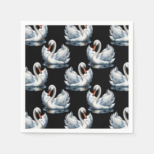 Swan Birds Muster Design Serviette (Vorderseite)