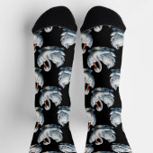 Swan Birds Muster Design Socken (Oben)