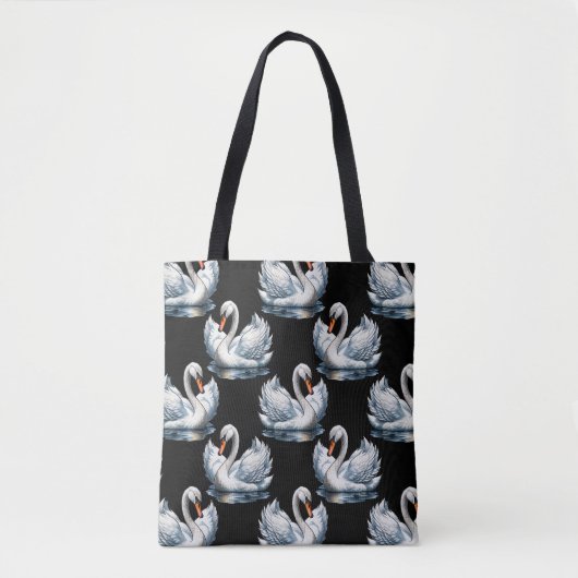 Swan Birds Muster Design Tasche (Vorderseite)