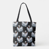 Swan Birds Muster Design Tasche (Rückseite)