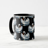 Swan Birds Muster Design Tasse (Vorderseite Links)