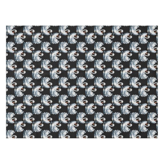 Swan Birds Muster Design Tischdecke (Vorderseite (Horizontal))