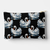 Swan Birds Muster Design Zubehörtasche (Rückseite)