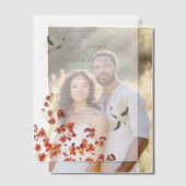 Swan Birds Paradise Spring Florals Wedding Pergament Einladungen (Versatz (Ehepaar))