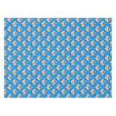 Swan Birds Pattern Design On Blue  Tischdecke (Vorderseite (Horizontal))