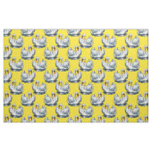 Swan Birds Pattern Design On Yellow  Stoff (Fat Quarter (45,7 x 55,9 cm))