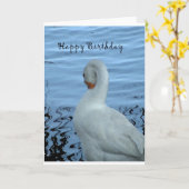 Swan Birthday Card Karte (Gelbe Blume)