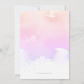 SWAN BIRTHDAY PARTEI hübscher, eleganter, pastellf Einladung (Rückseite)