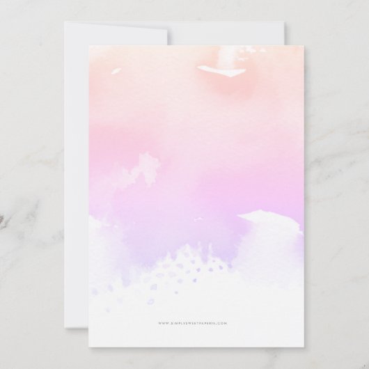 SWAN BIRTHDAY PARTEI hübscher, eleganter, pastellf Einladung (Rückseite)