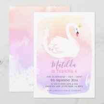 SWAN BIRTHDAY PARTEI hübscher, eleganter, pastellf