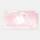 SWAN BIRTHDAY PARTEI hübsches, elegantes Gold in h Banner (Horizontal)