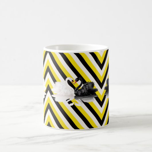 Swan Black Yellow Stripe Tasse (Mittel)