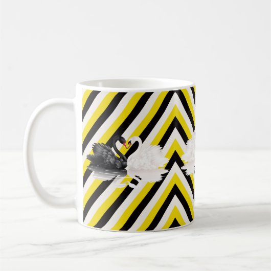 Swan Black Yellow Stripe Tasse (Links)