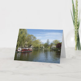 Swan Boat on Water, Boston MA Karte