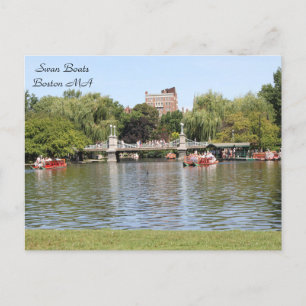 Swan Boats, Boston, MA, Fotografie Postkarte