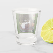 Swan Boats im Sommer Schnapsglas (Rückseite)