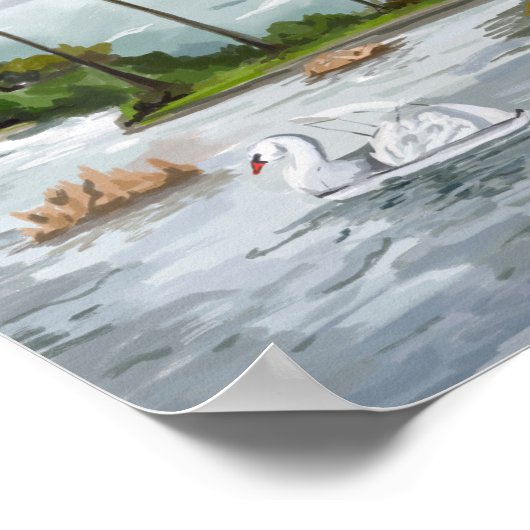 Swan Boats Poster (Ecke)