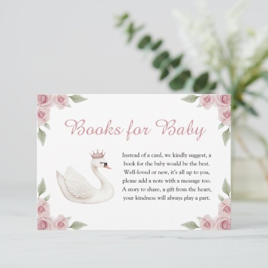Swan Books for Baby Begleitkarte (Stehend Vorderseite)