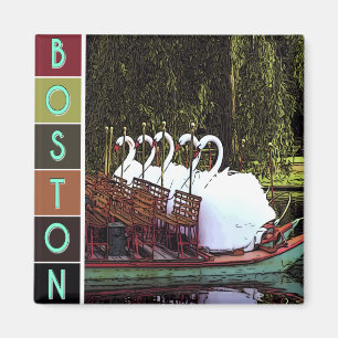 Swan Boote im Sommer - Boston Magnet