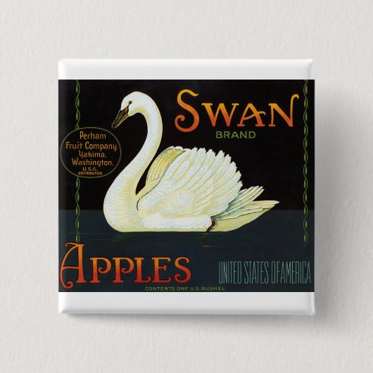 Swan Brand Äpfel Button (Vorderseite)