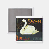 Swan Brand Äpfel Magnet (Vorderseite/Rückseite)