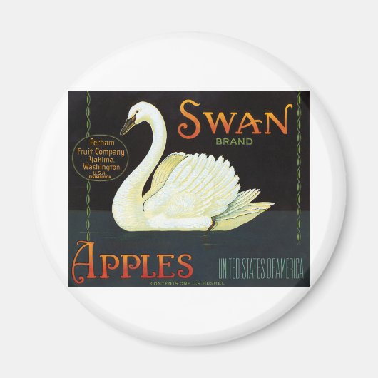 Swan Brand Äpfel Magnet (Vorne)
