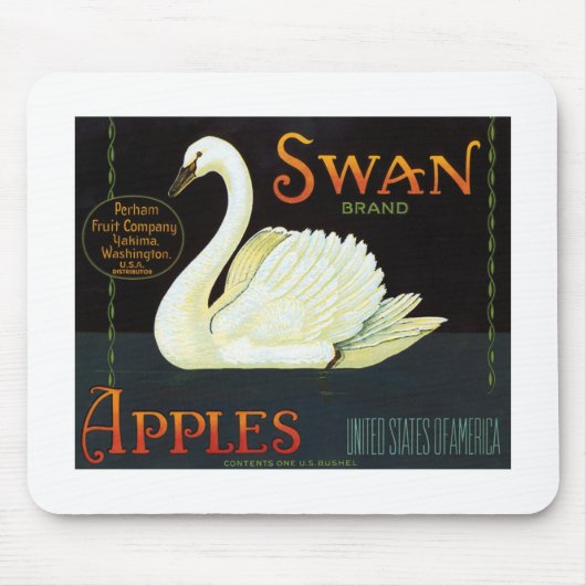 Swan Brand Äpfel Mousepad (Vorne)
