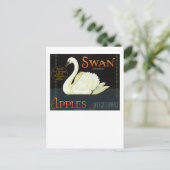 Swan Brand Äpfel Postkarte (Stehend Vorderseite)