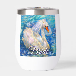 Swan Briw/Veil auf Water Blue White Personalisiert