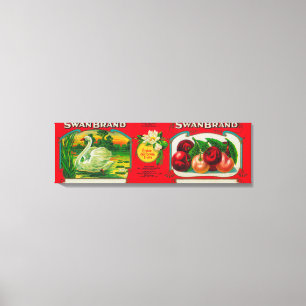 Swan Cherry LabelOakland, CA Leinwanddruck