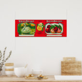 Swan Cherry LabelOakland, CA Poster (Küche)