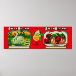 Swan Cherry LabelOakland, CA Poster