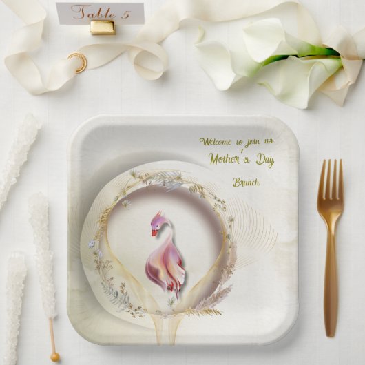 Swan chic MOTHER Party Pappteller (Hochzeit)