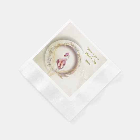 Swan chic MOTHER Party Serviette (Ecke)