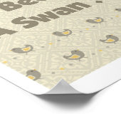 Swan Chicks in Training Poster Print (Ecke)