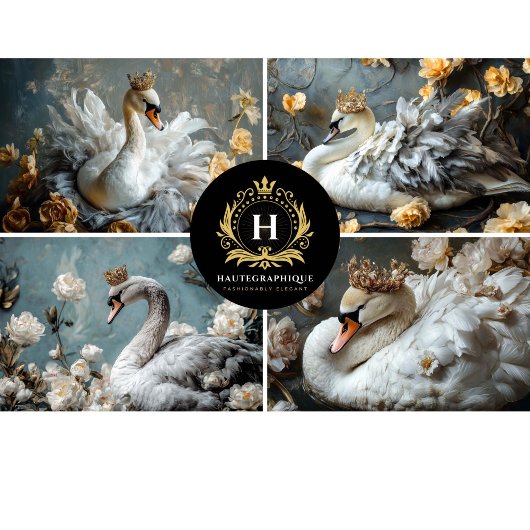 Swan Collage Decoupage Seidenpapier