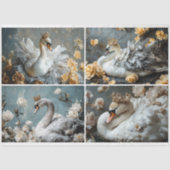 Swan Collage Decoupage Seidenpapier (Vorderseite)